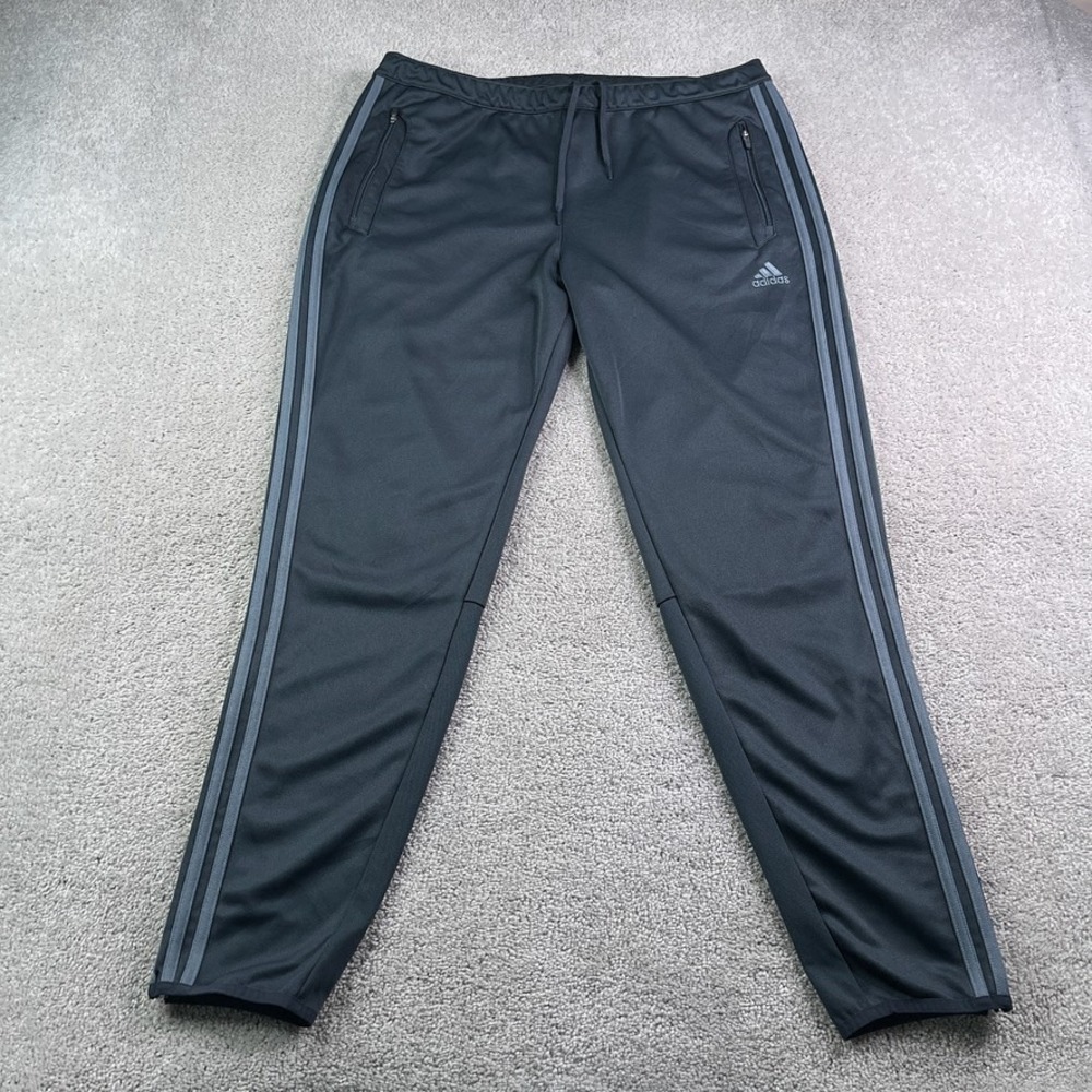 Adidas Pants Mens XL Gray Climacool Track Running Soccer Athletic Gym Ankle Zip
